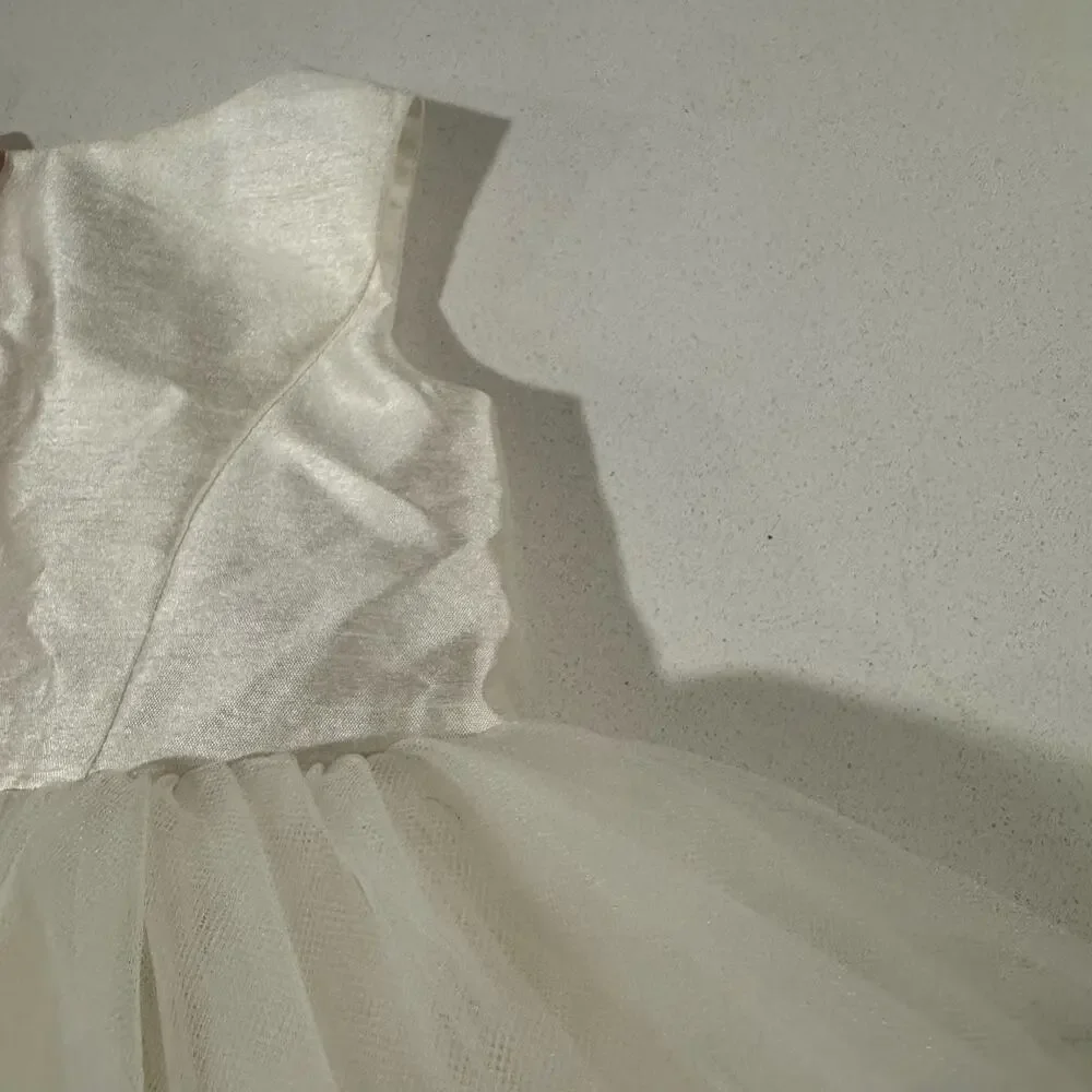 David's Bridal Toddler 5T White Flower Girl Dress - Picture 3 of 7